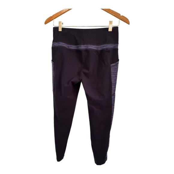 REEBOK High Waisted Leggings Sz Medium Side Pockets Blue Good Quality - Picture 7 of 12